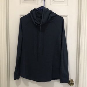 Mock neck navy sweater